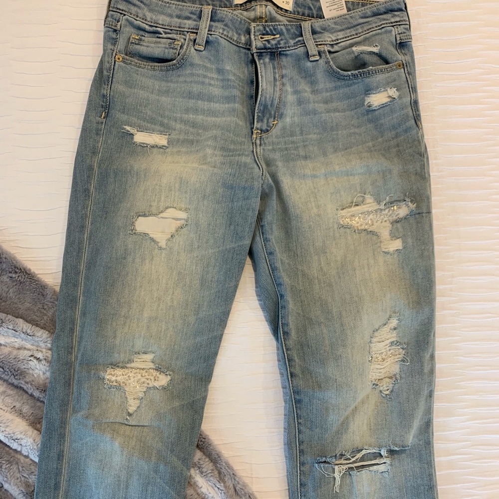 A&F distressed jeans